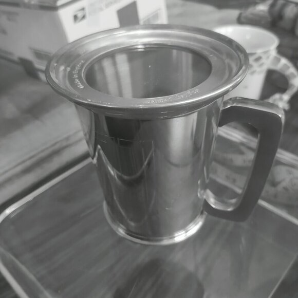 Pewter Glass Bottom Tankard Drink to your health. Holds 12 oz - Picture 7 of 8